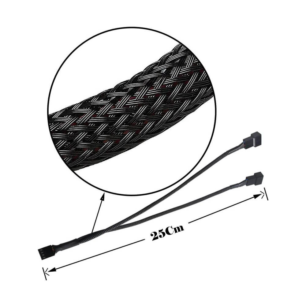 Fan Çoklayıcı Y Pwm Splitter Kablosu 4Pin Dişi 4Pin - 3Pin Erkek