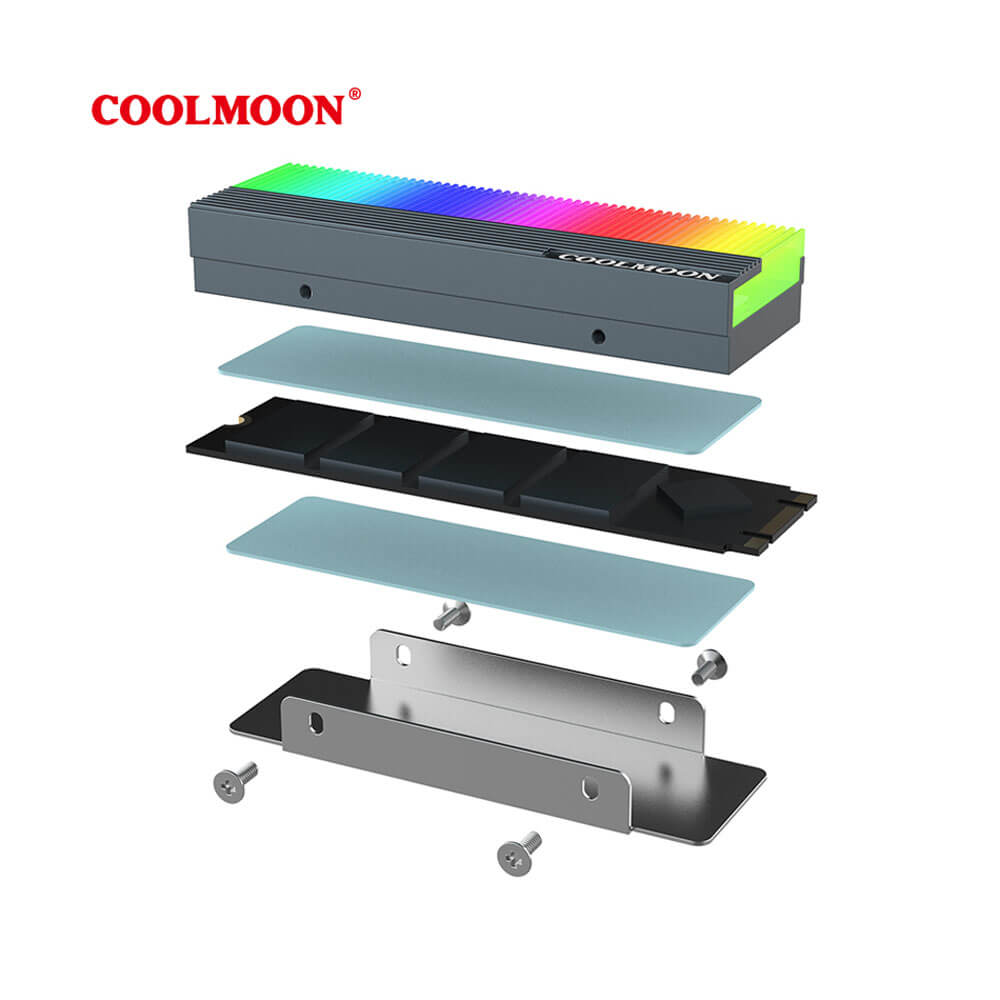 Coolmoon Rgb M.2 Ssd Soğutucu Nvme Ngff 2280 Radyatör Isı Argb