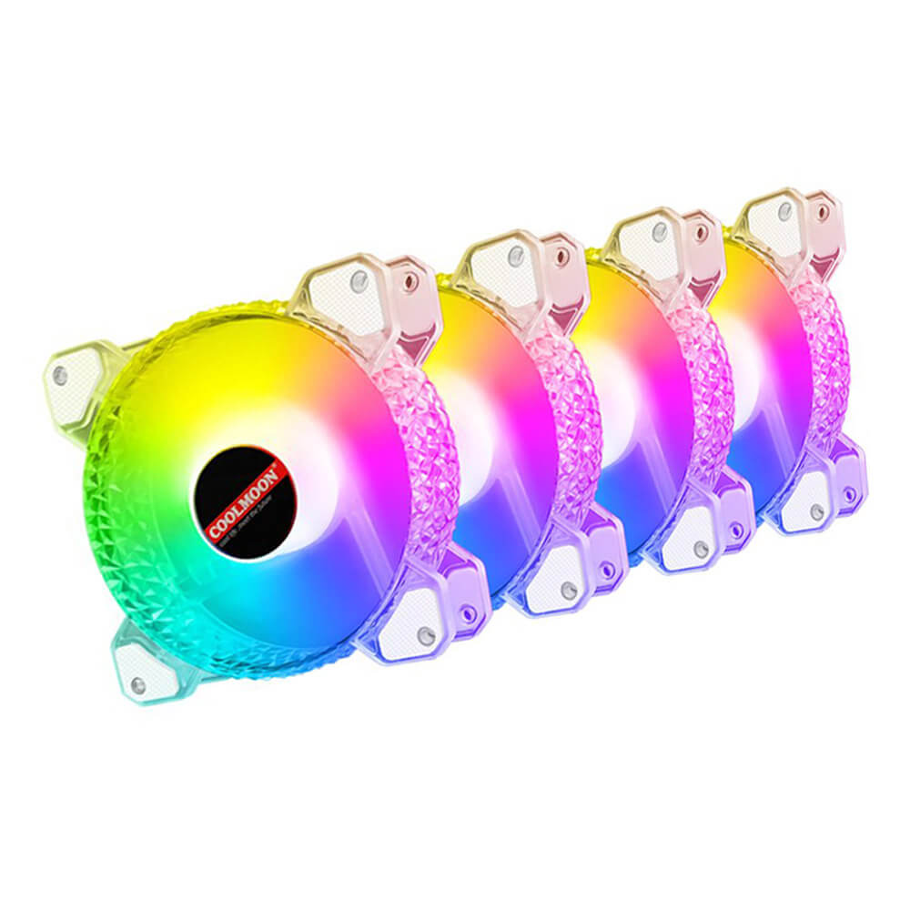 Coolmoon 120Mm Rgb Pc Kasa Fanı Elmas Yüzeyli 6Pin