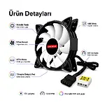 Coolmoon Rgb 12Cm Kasa Fanı 12V 4Pinli 120Mm Sessiz Kasa Fan