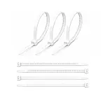 2.5*100mm - Beyaz - 10cm Kablo Bağı - Kablo Kelepçesi Düzenleyici