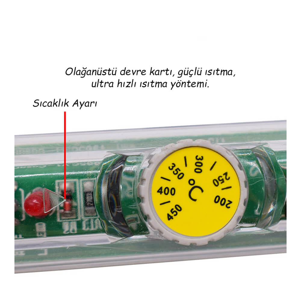 60w Kalem Havya Ayarlanabilir Lehim Makinesi Antistatik Klipsli