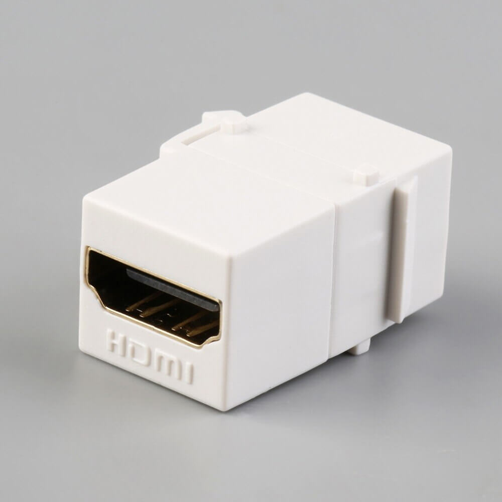 Priz Tipi HDMI Soket Patch Panel Tipi Hdmi Konnektör Beyaz