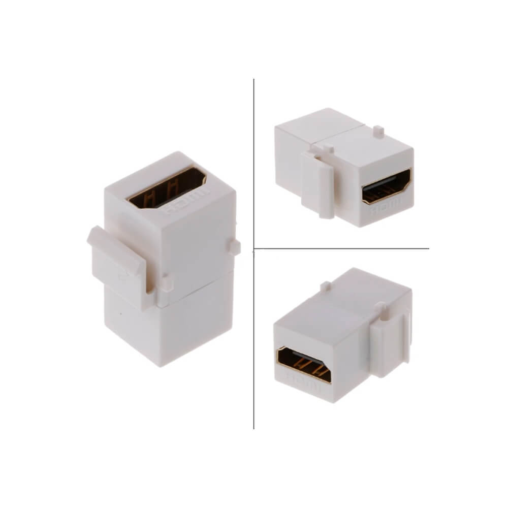 Priz Tipi HDMI Soket Patch Panel Tipi Hdmi Konnektör Beyaz