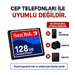 128 Mb Cf Compact Flash Hafıza Kartı - Sandisk