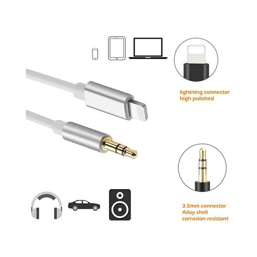 Apple Iphone Ipad Lightning To 3.5Mm Ses Çevirici Aux Kablo 1M