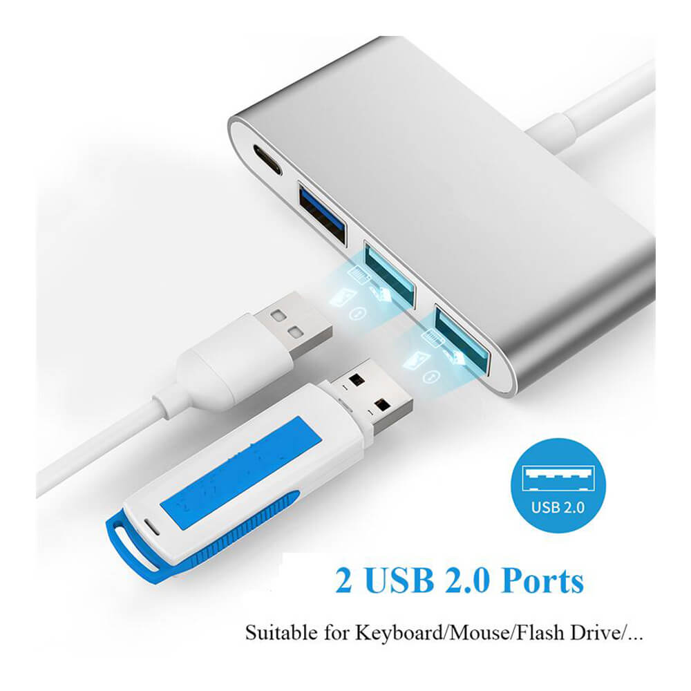 Type-C 3.1 Usb Hub - Usb C to 2xUsb 2.0 , Usb 3.0 Çoklayıcı