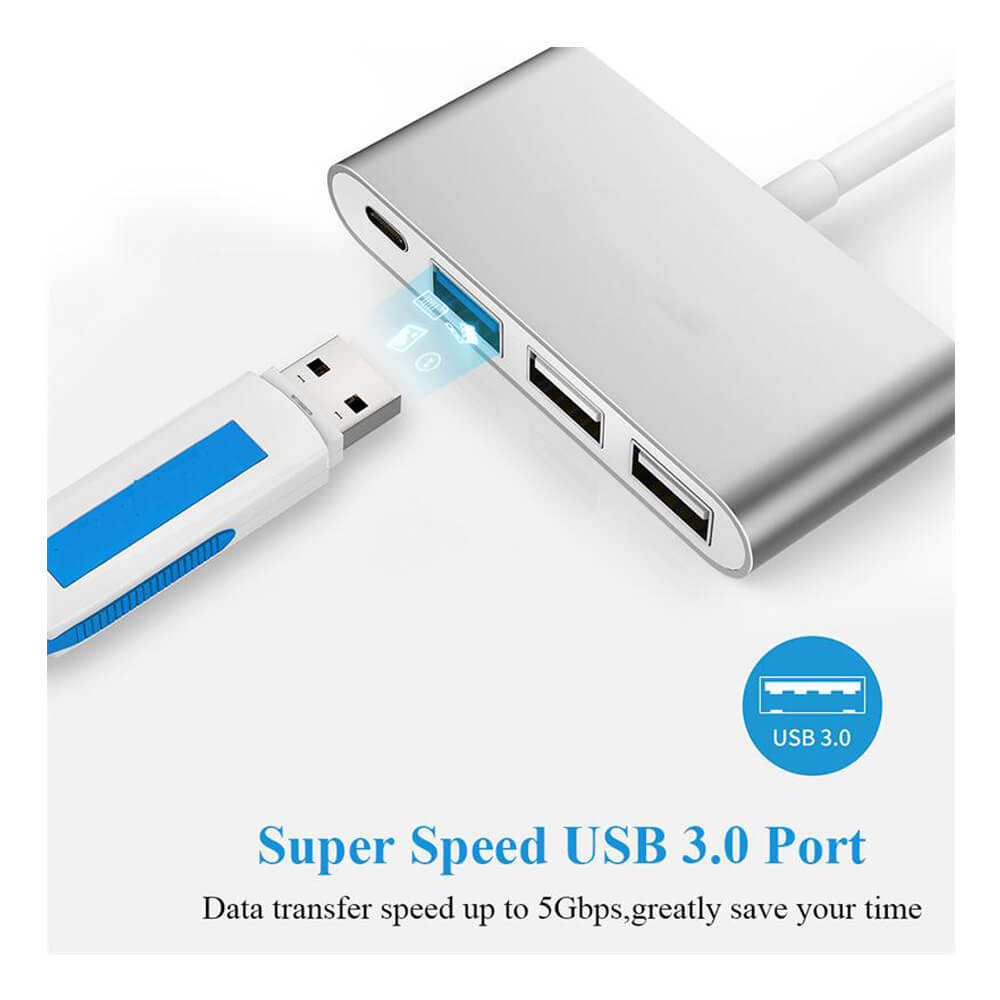 Type-C 3.1 Usb Hub - Usb C to 2xUsb 2.0 , Usb 3.0 Çoklayıcı