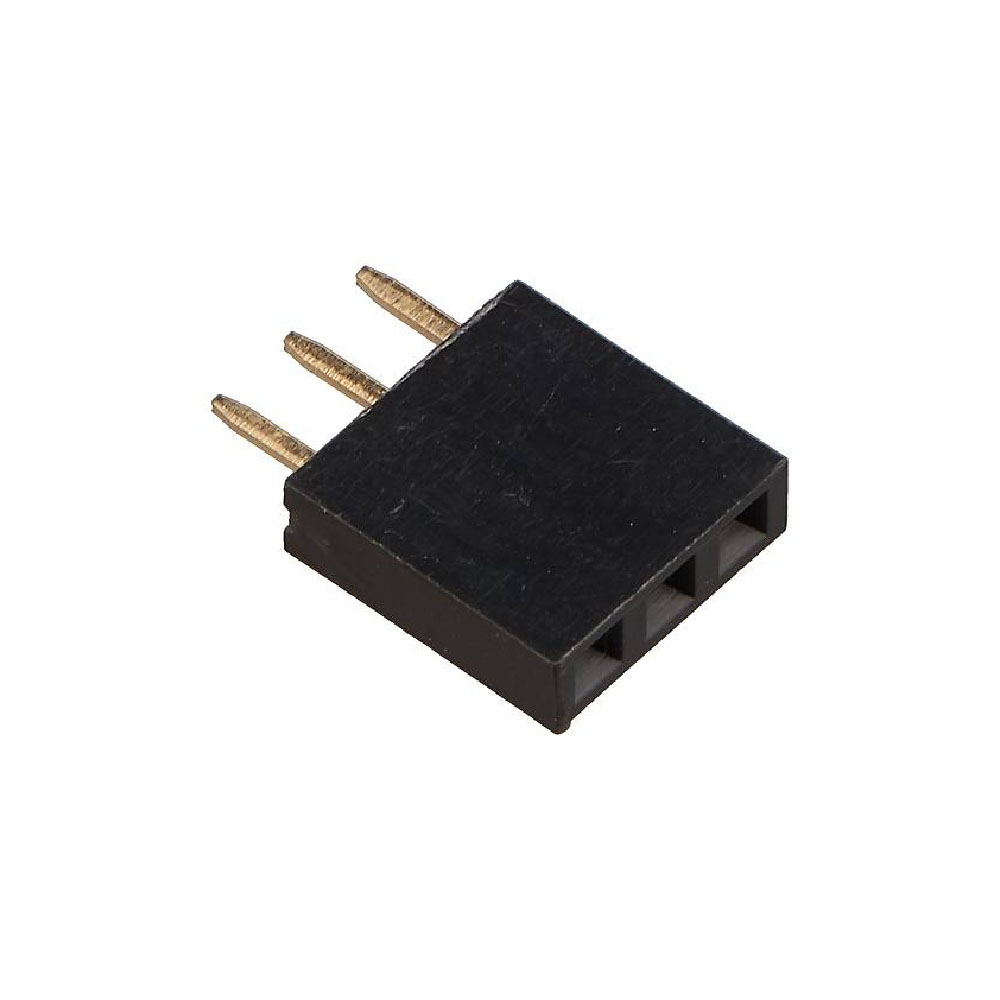 3 Pin 1x3 2.54mm Dişi header Altın Kaplama - 10 Adet