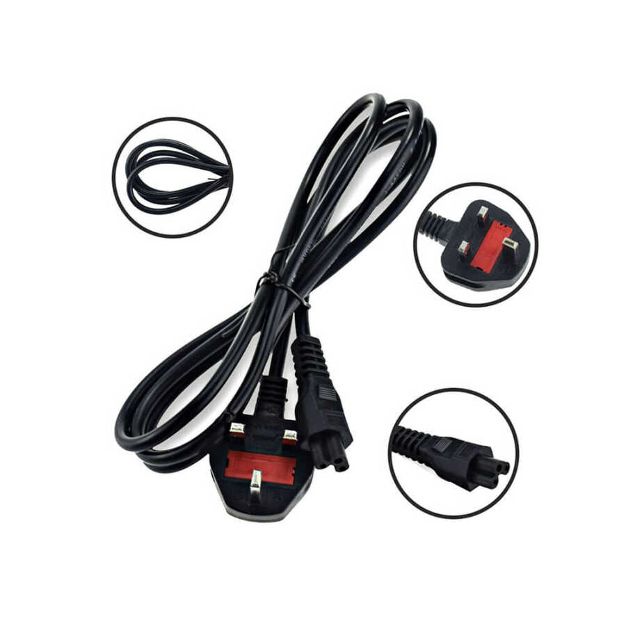 İngiliz C5 Yonca Power Kablosu - UK İngiltere Notebook Pc Güç Kablosu - 1.8m