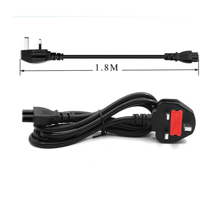 İngiliz C5 Yonca Power Kablosu - UK İngiltere Notebook Pc Güç Kablosu - 1.8m