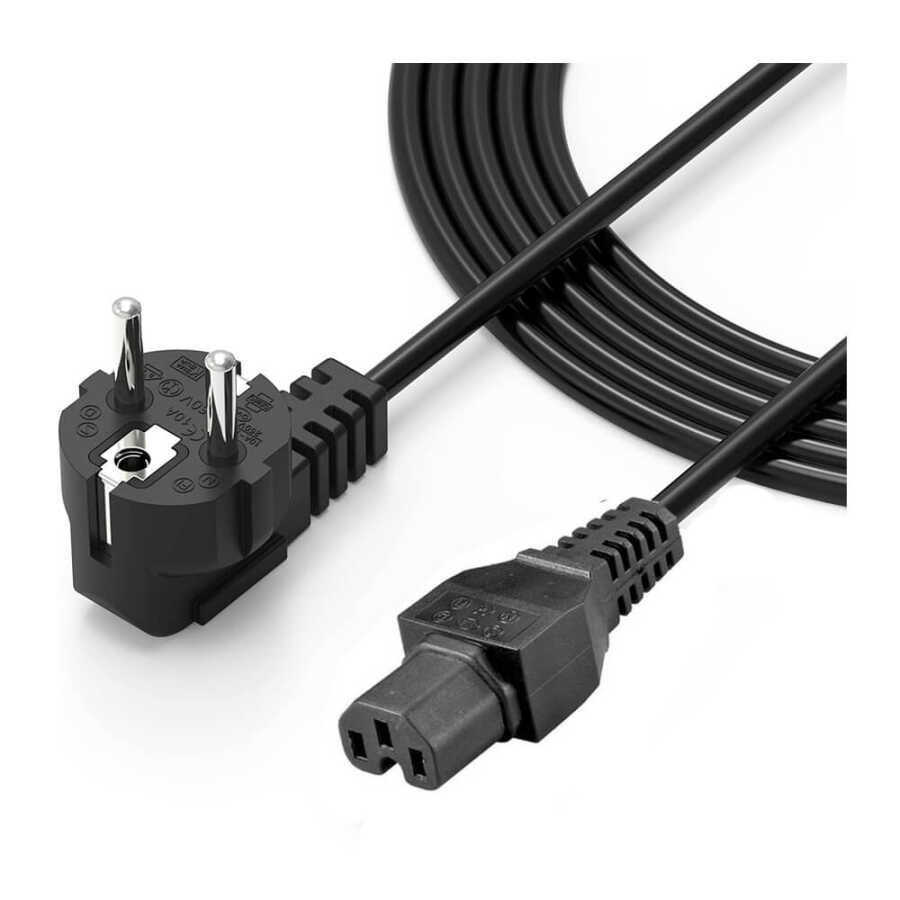 C15 Power Kablosu IEC-C15 Oluklu Güç Kablosu - C15 Oyuklu Power Kablo - 1.8 mt