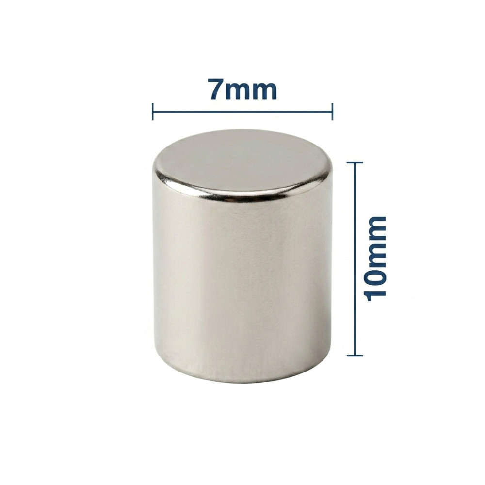 7x10mm Neodyum Mıknatıs Neodim Magnet Yuvarlak