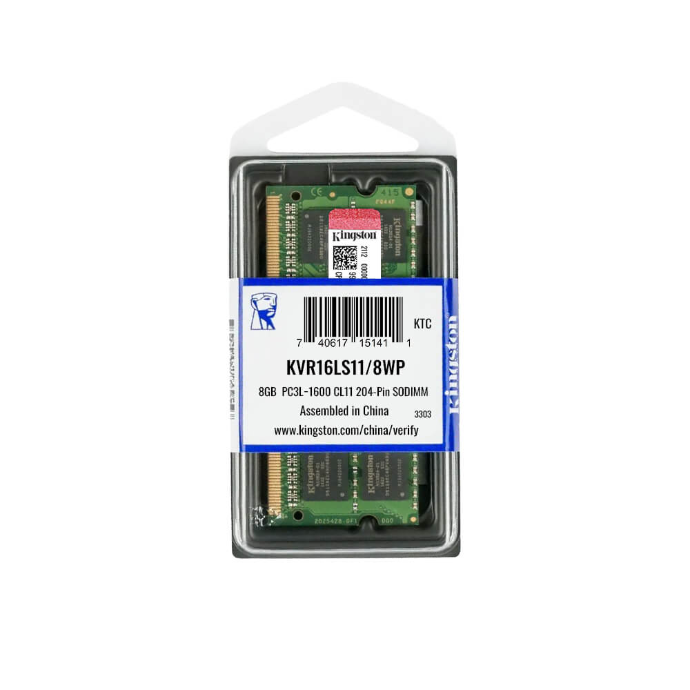 Kingston 8GB DDR3L 1600 MHz Notebook Ram Bellek - KVR16LS11/8WP - 1.35v
