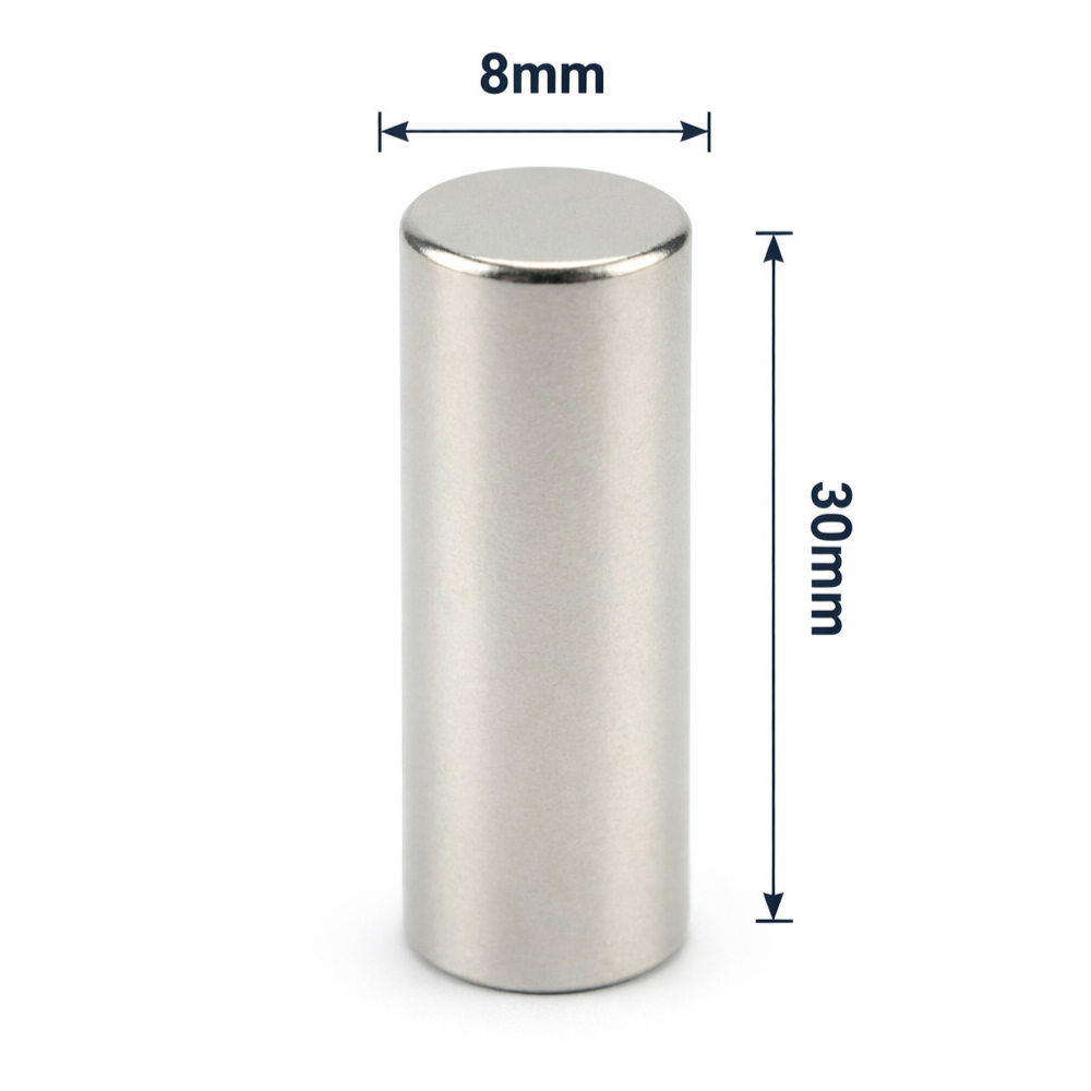 8x30mm Neodyum Mıknatıs Neodim Magnet Yuvarlak