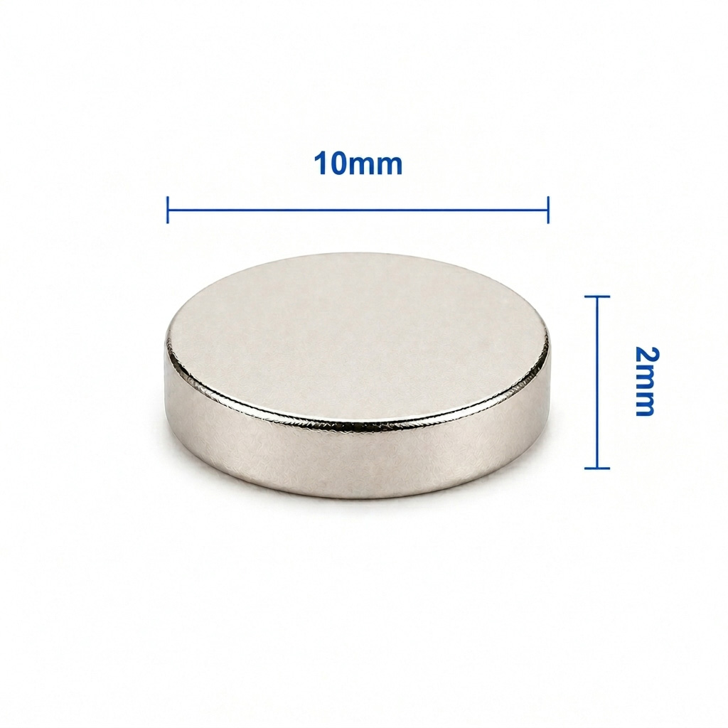 10x2mm Neodyum Mıknatıs Neodim Magnet Yuvarlak