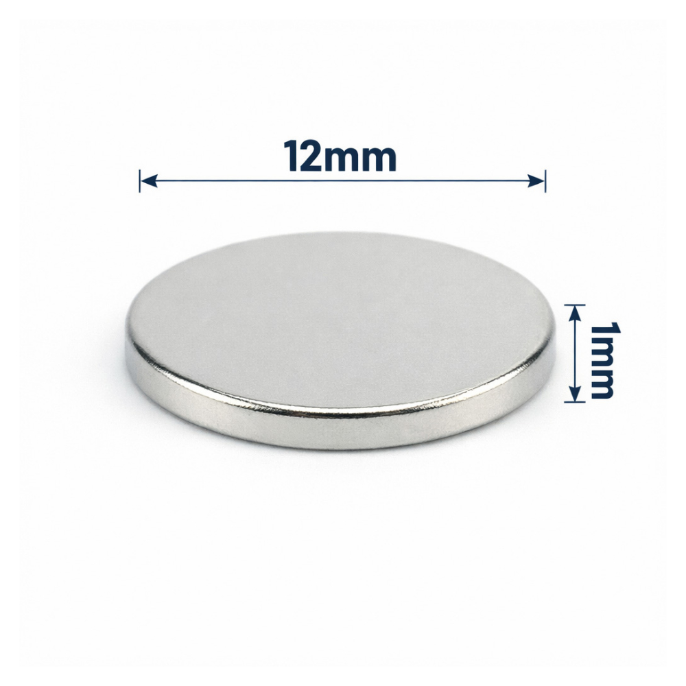 12x1mm Neodyum Mıknatıs Neodim Magnet Yuvarlak