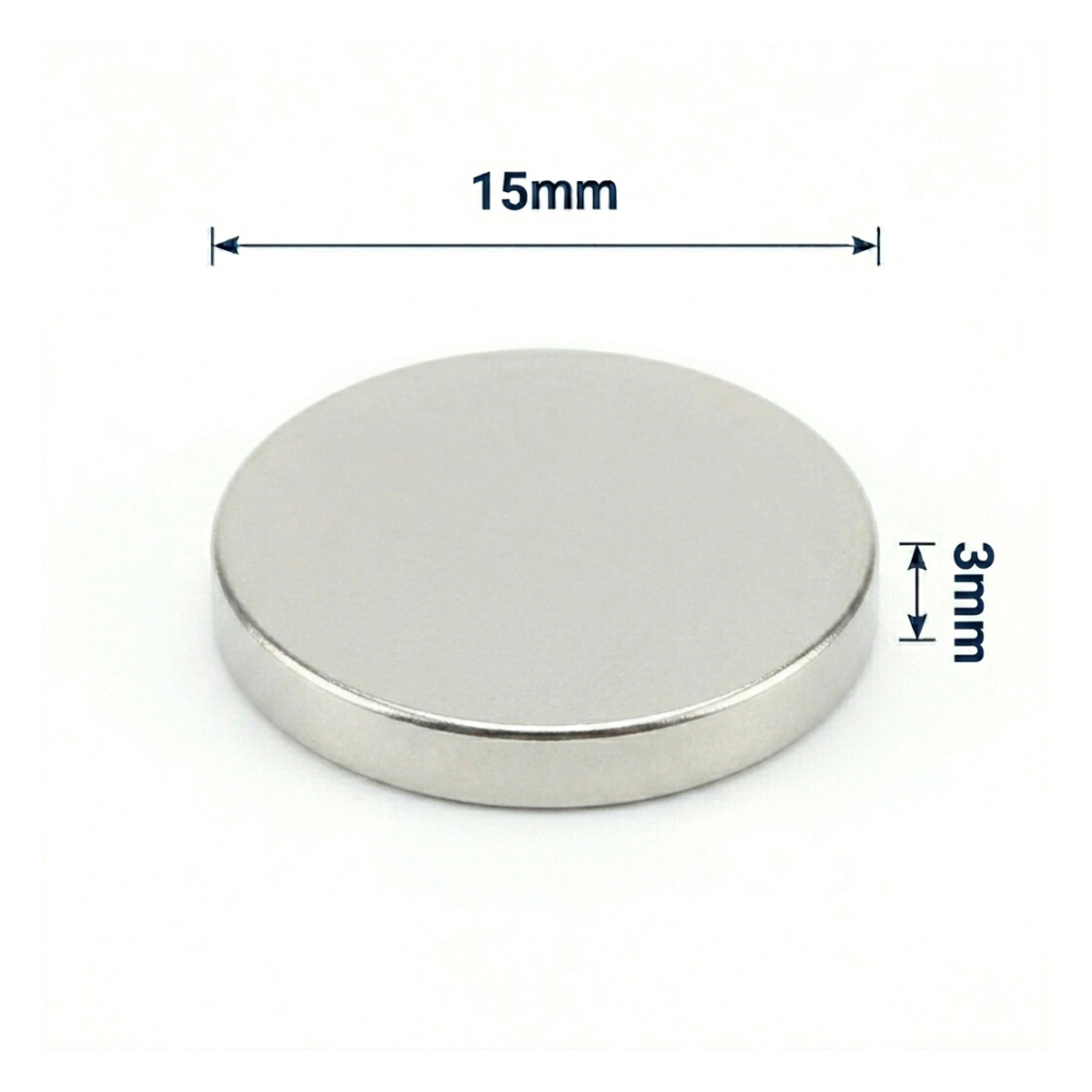 15x3mm Neodyum Mıknatıs Neodim Magnet Yuvarlak