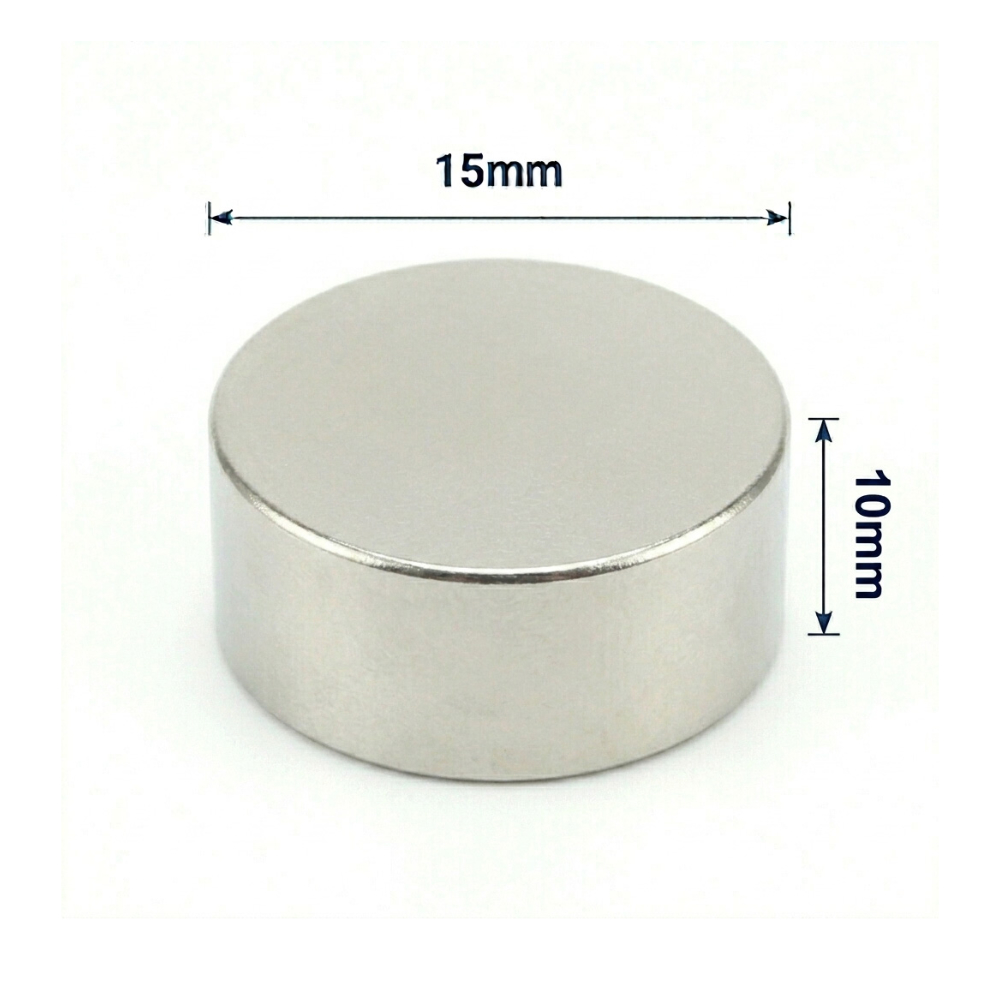 15x10mm Neodyum Mıknatıs Neodim Magnet Yuvarlak