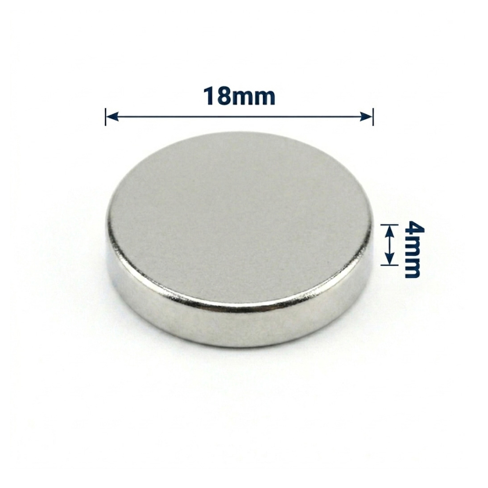 18x4mm Neodyum Mıknatıs Neodim Magnet Yuvarlak