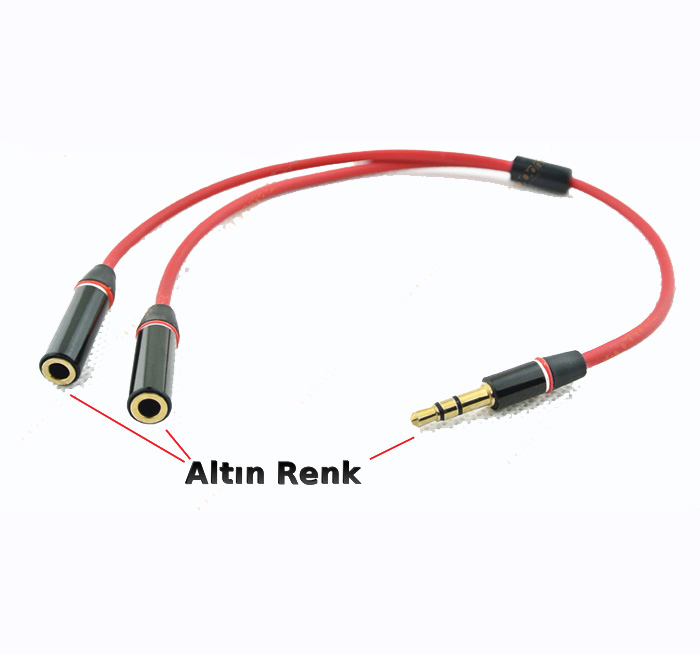 3.5Mm Stereo Kulaklık Çoklayıcı Kablo - Monster Sitili