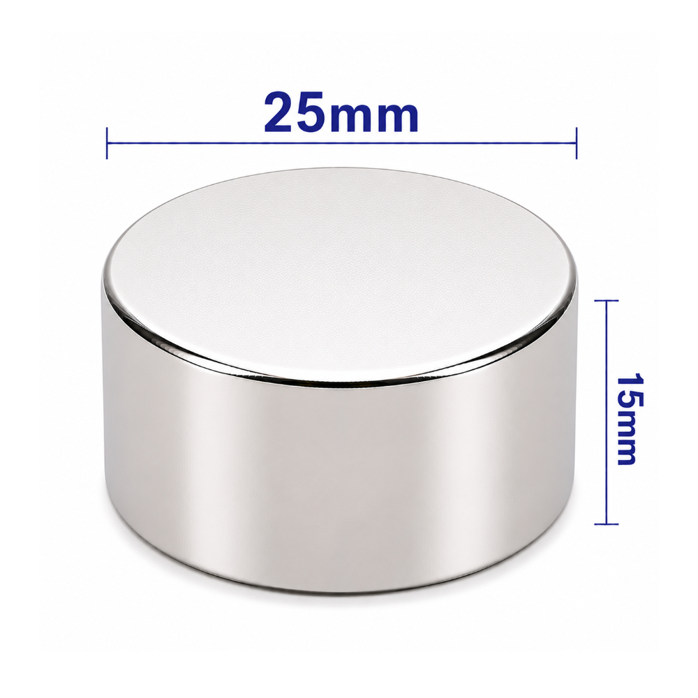 25x15mm Neodyum Mıknatıs Neodim Magnet Yuvarlak