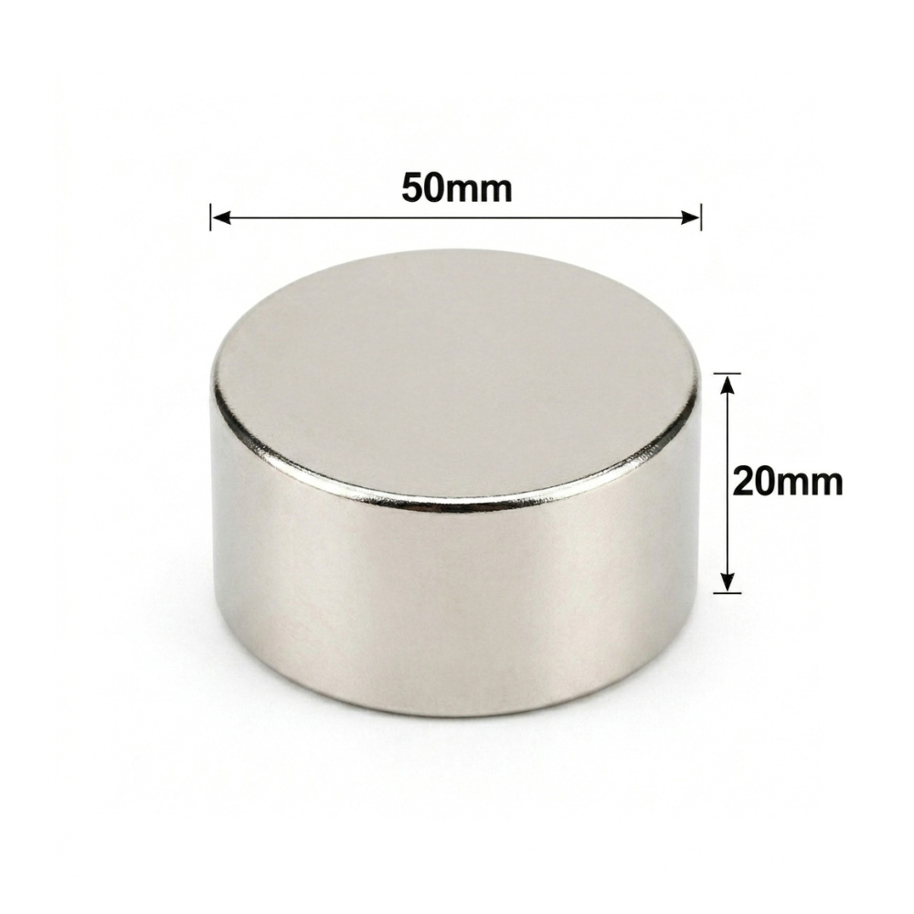 50x20mm Neodyum Mıknatıs Neodim Magnet Yuvarlak