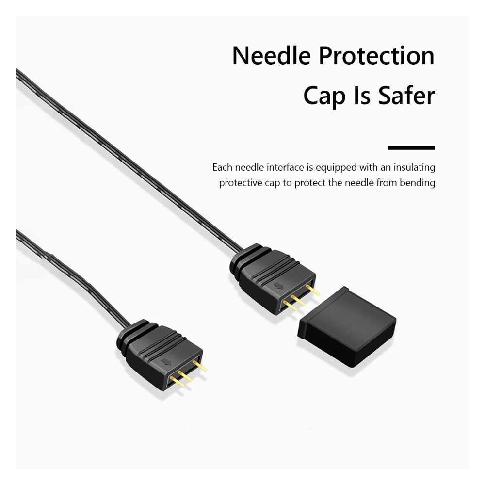 CoolMoon 5V 3Pin ARGB 2 Port Splitter Çoklayıcı Kablo - 5V 3Pin Uzatma Kablosu ( 1 Dişi to 2 Erkek )