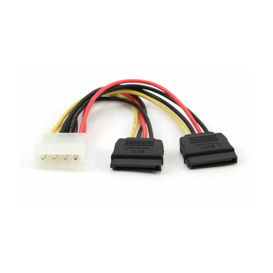 2 Li Sata Power Kablosu 15cm Çoklayıcı Güçlendirilmiş Bakır Kablo