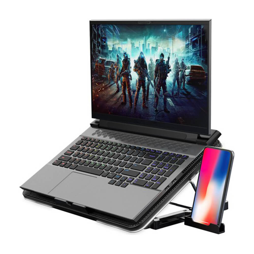 Oyuncu Notebook Soğutucu Stand 6 Fanlı Kademeli Telefon Tutuculu