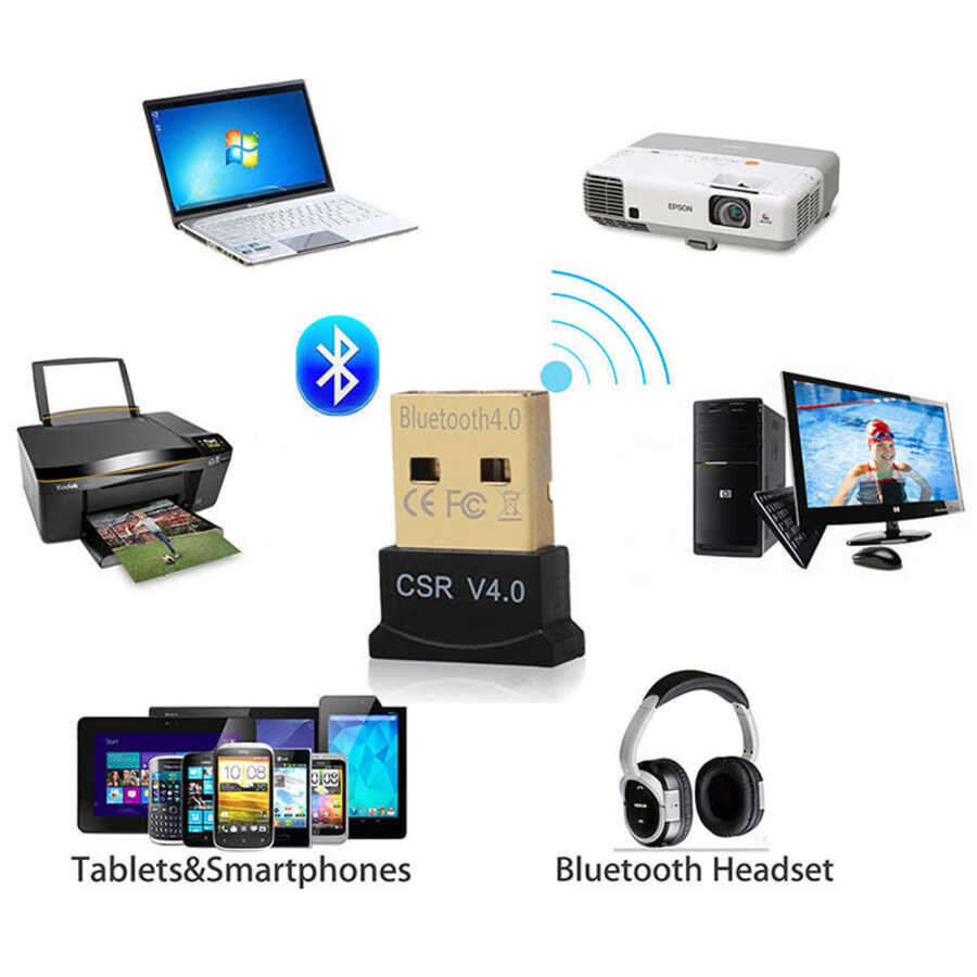 Bluetooth 4.0 Mini USB Dongle Adaptör