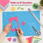 A3 Kesim Matı - Kesme Matı - Kesim Altlığı - Kesim Tablası - 45x30cm - Mavi