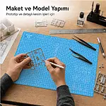 A3 Kesim Matı - Kesme Matı - Kesim Altlığı - Kesim Tablası - 45x30cm - Mavi