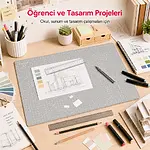 A3 Kesim Matı - Kesme Matı - Kesim Altlığı - Kesim Tablası - 45x30cm - Gri