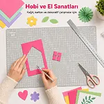 A3 Kesim Matı - Kesme Matı - Kesim Altlığı - Kesim Tablası - 45x30cm - Gri