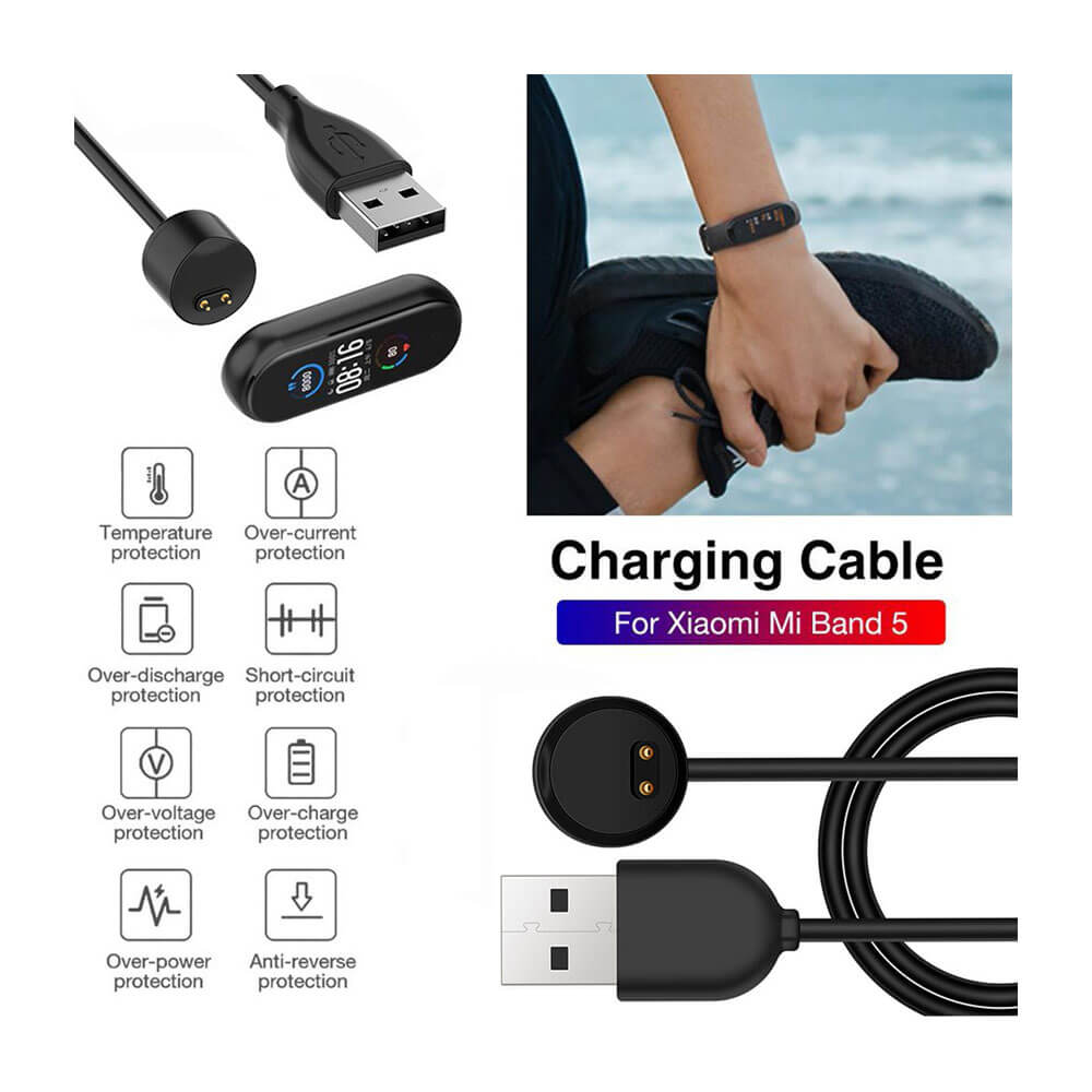 Xiaomi Mi Band 5 Mi Band 6 Mi Band 7 Usb Şarj Cihazı Kablosu - 100cm