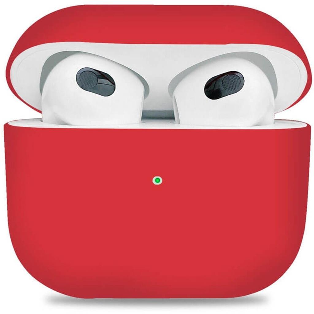 Apple Airpods 3 Koruyucu Kılıf - 3. Nesil Silikon Kulaklık Koruma Kılıfı - Kırmızı
