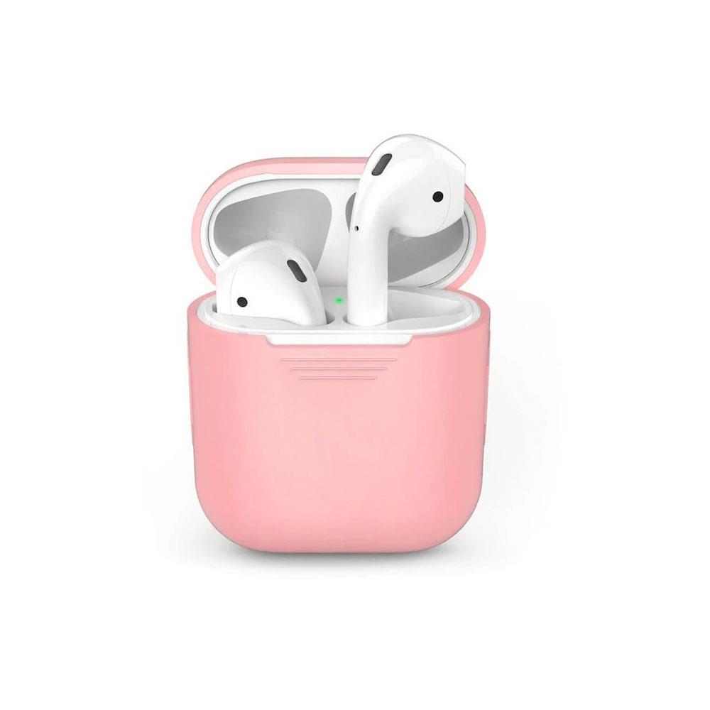 Apple Airpods 1. Ve 2. Nesil Uyumlu Silikon Koruma Kılıfı - Silikon Koruyucu Kılıf - Pembe - AP1