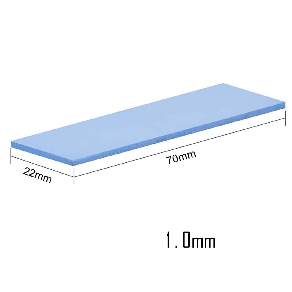 1mm 22x70mm Termal Pad M2 Ssd Chipset Soğutucu 7x2cm Silikon İletken Mavi 3 6w/mk - TP26