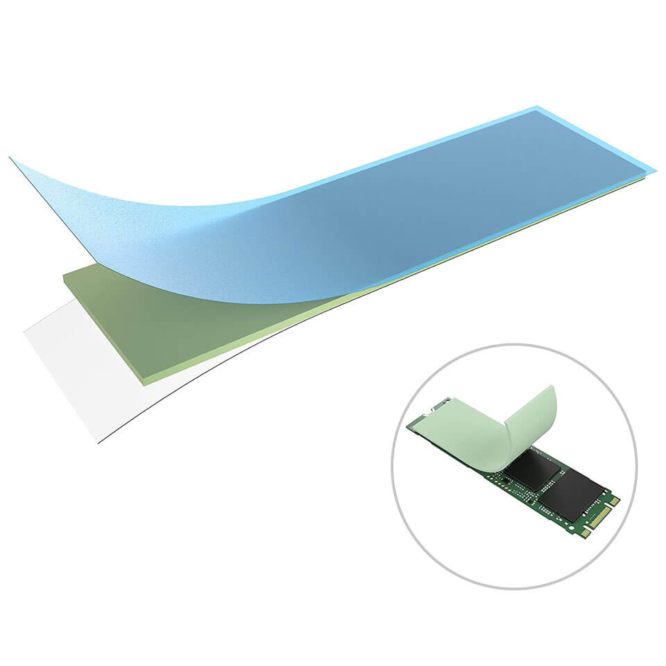 0.5mm 22x70mm Termal Pad M2 Ssd Chipset Soğutucu 7x2cm Silikon İletken Yeşil 6w/mk - TP27