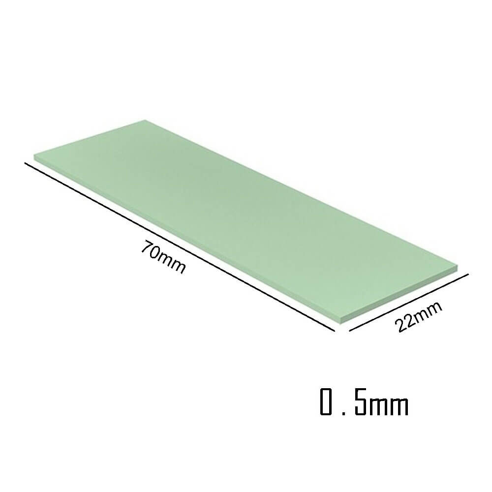 0.5mm 22x70mm Termal Pad M2 Ssd Chipset Soğutucu 7x2cm Silikon İletken Yeşil 6w/mk - TP27