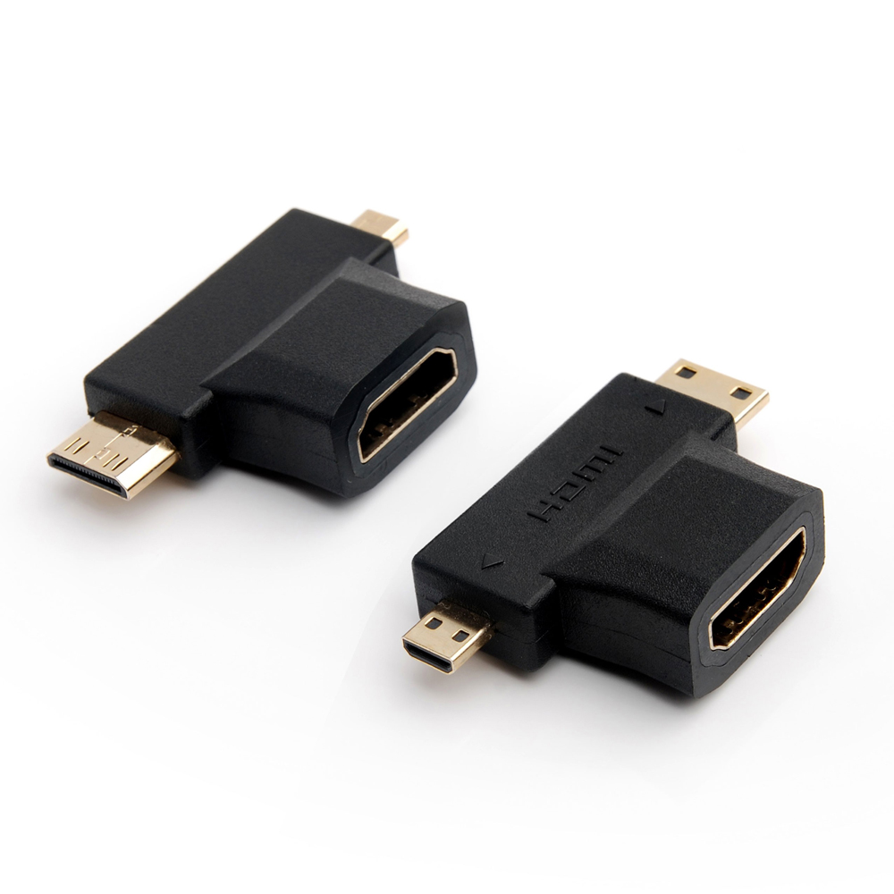 Mini Hdmı Micro Hdmı Ve Hdmı Çevirici Dönüştürücü Adaptör 3 In 1