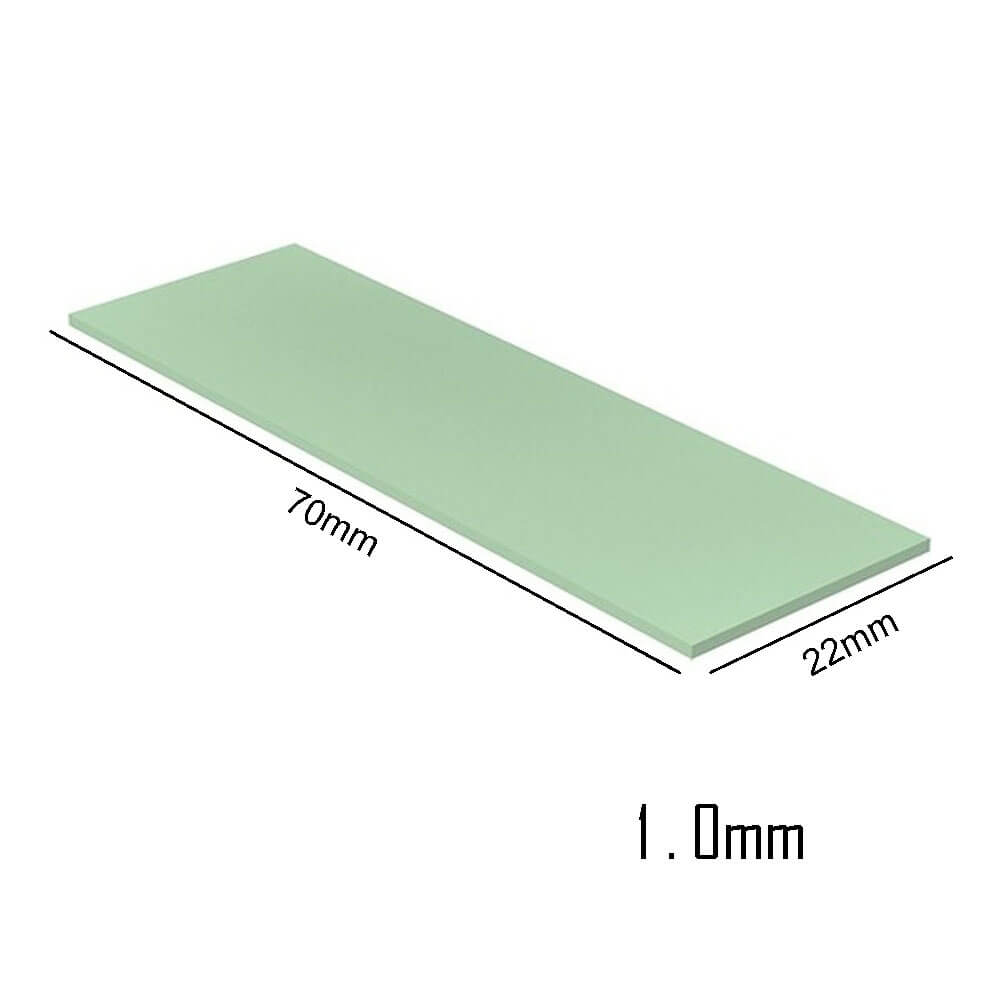 1mm 22x70mm Termal Pad M2 Ssd Chipset Soğutucu 7x2cm Silikon İletken Yeşil 6w/mk - TP28