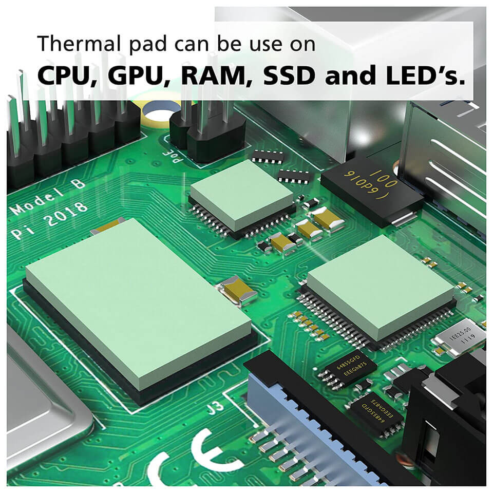1mm 22x70mm Termal Pad M2 Ssd Chipset Soğutucu 7x2cm Silikon İletken Yeşil 6w/mk - TP28