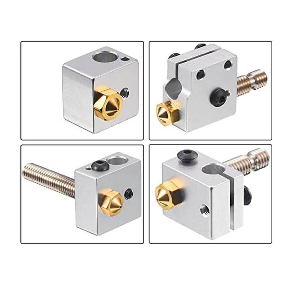 3D Yazıcı Extruder M6 1.75mm/ 0.6mm V5/V6 Pirinç Nozzle Baskı Kafası - GD20
