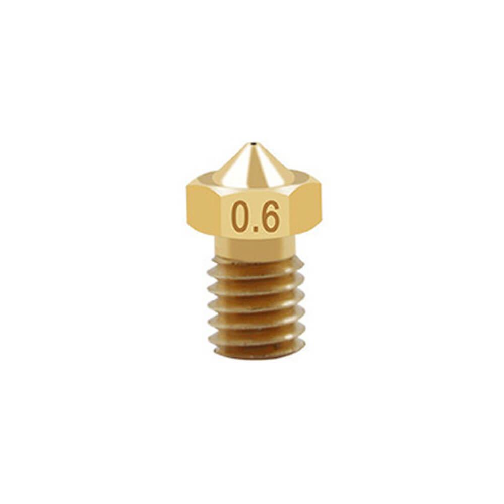 3D Yazıcı Extruder M6 1.75mm/ 0.6mm V5/V6 Pirinç Nozzle Baskı Kafası - GD20