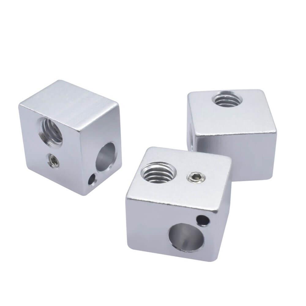 3D Yazıcı E3D V5 Isıtıcı Blok Baskı Kafası J Kafa 16x16x12mm Alüminyum Blok - GD46
