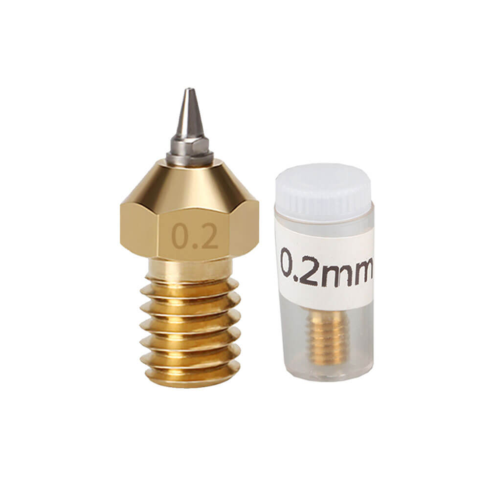3D Yazıcı Nozzle M6 V5 V6 E3d Paslanmaz Çelik Pirinç MK8 Ekstrüder Memesi Baskı Kafası 0.2mm 1.75mm - GD47