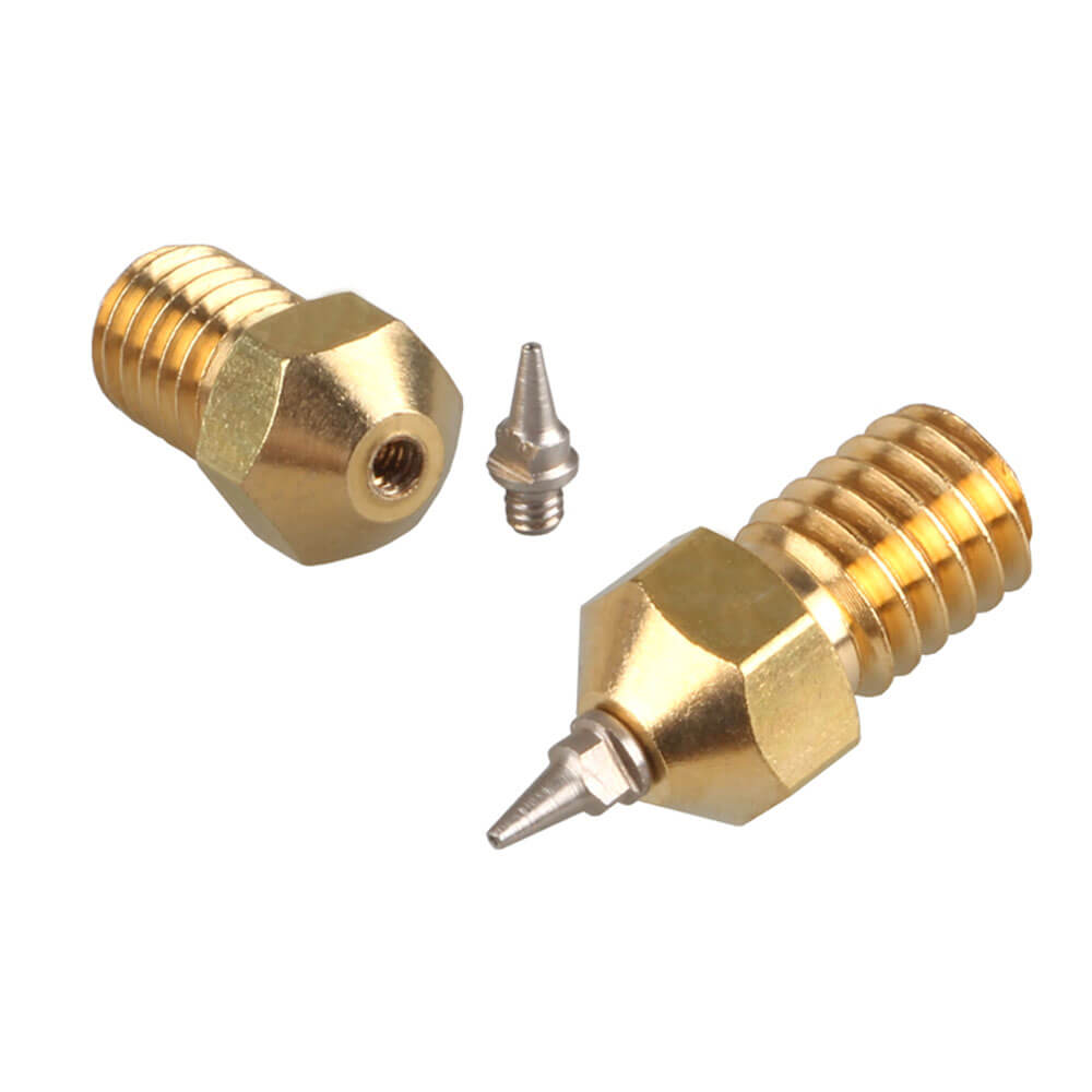 3D Yazıcı Nozzle M6 V5 V6 E3d Paslanmaz Çelik Pirinç MK8 Ekstrüder Memesi Baskı Kafası 0.3mm 1.75mm - GD48