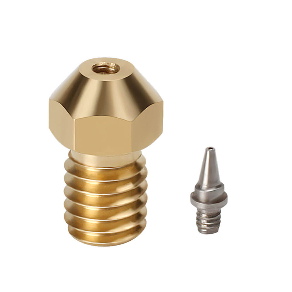 3D Yazıcı Nozzle M6 V5 V6 E3d Paslanmaz Çelik Pirinç MK8 Ekstrüder Memesi Baskı Kafası 0.5mm 1.75mm - GD50